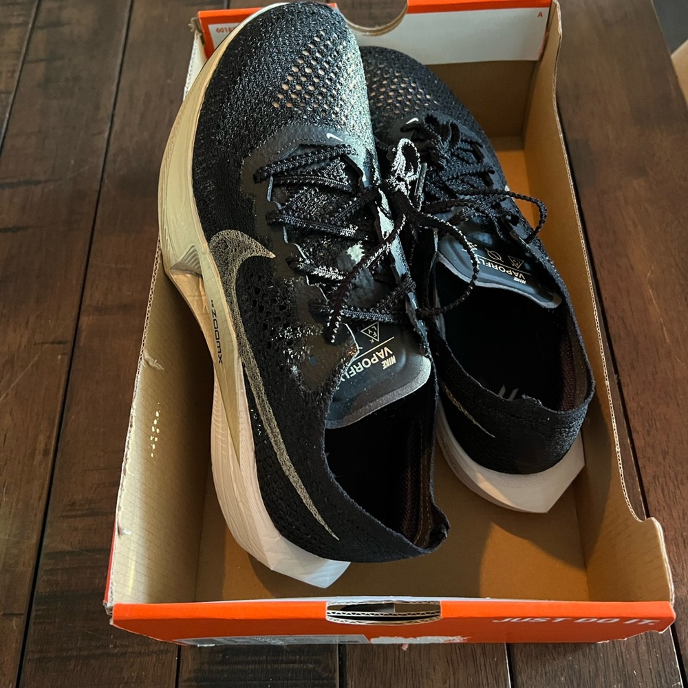 Nike Black and White Vaporfly Shoes